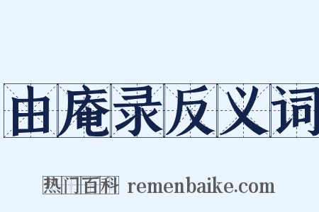 由庵录反义词是什么意思的图片